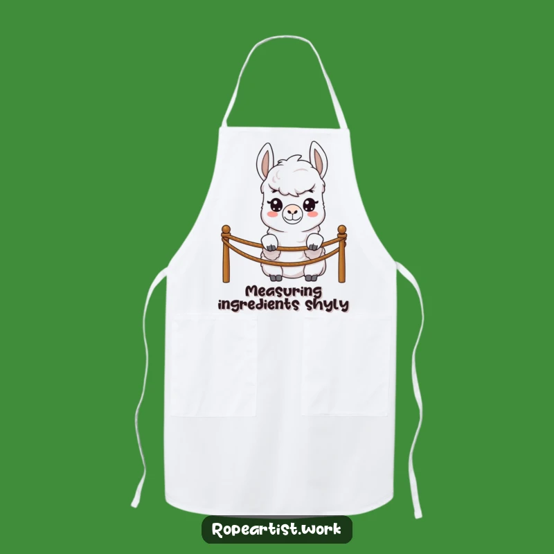 Funny Llama Apron - Shy Peeking Chef Design, Perfect Gift for Home Cooks