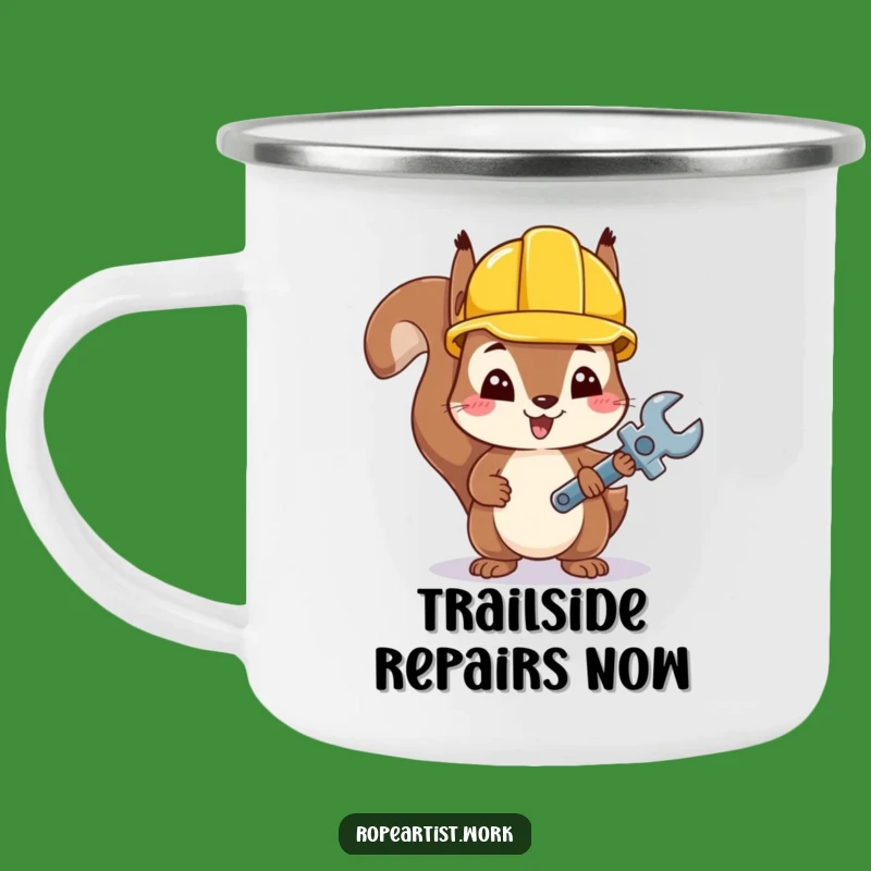 Durable Funny Kawaii Squirrel Camping Mug: Hard Hat Outdoor Gift