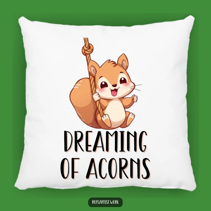 Funny Squirrel Pillow - Kawaii Swinging Rope Comfort, Adorable Funny Gift