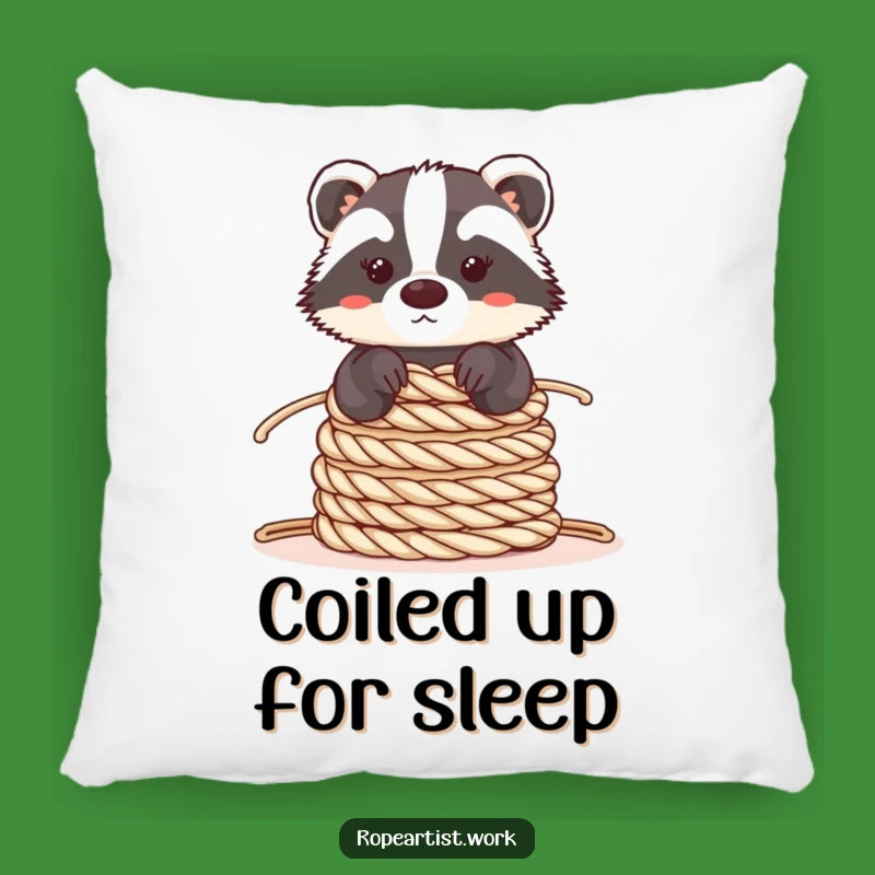 Funny Kawaii Badger Pillow: Cozy Comfort with Balanced Acrobat, Adorable Gift