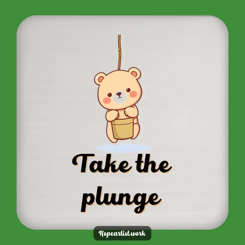 Funny Bear Coaster - Adorable Rope Protector, Great Gift for Hosts