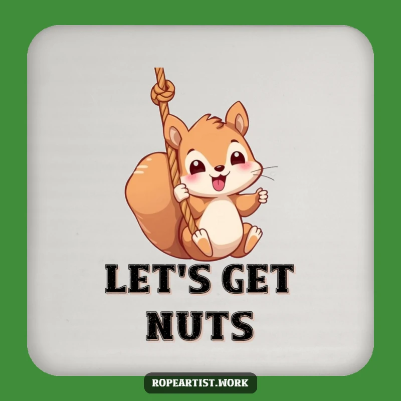 Funny Squirrel Coaster - Kawaii Swinging Rope Protector, Cute Housewarming Gift