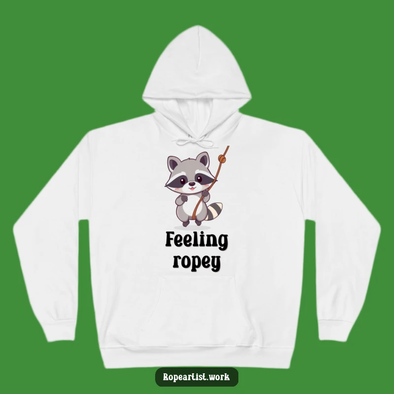 Funny Kawaii Raccoon Hoodie: Cozy Up with Playful Swinging Animal for a Great Gift