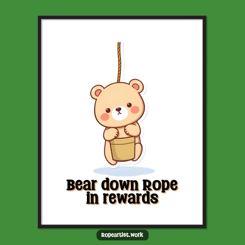 Funny Free Printable Wall Art: Bear Bucket Delivery, Downloadable Art for Cozy Spaces