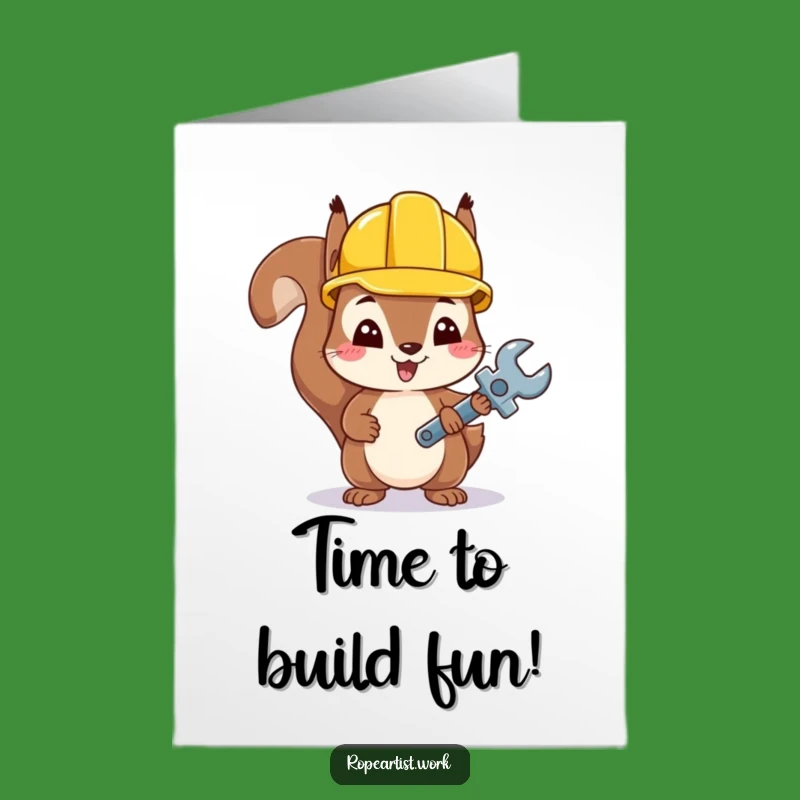 Free Printable Birthday Card: Funny Squirrel Builder, Hilarious Downloadable Gift