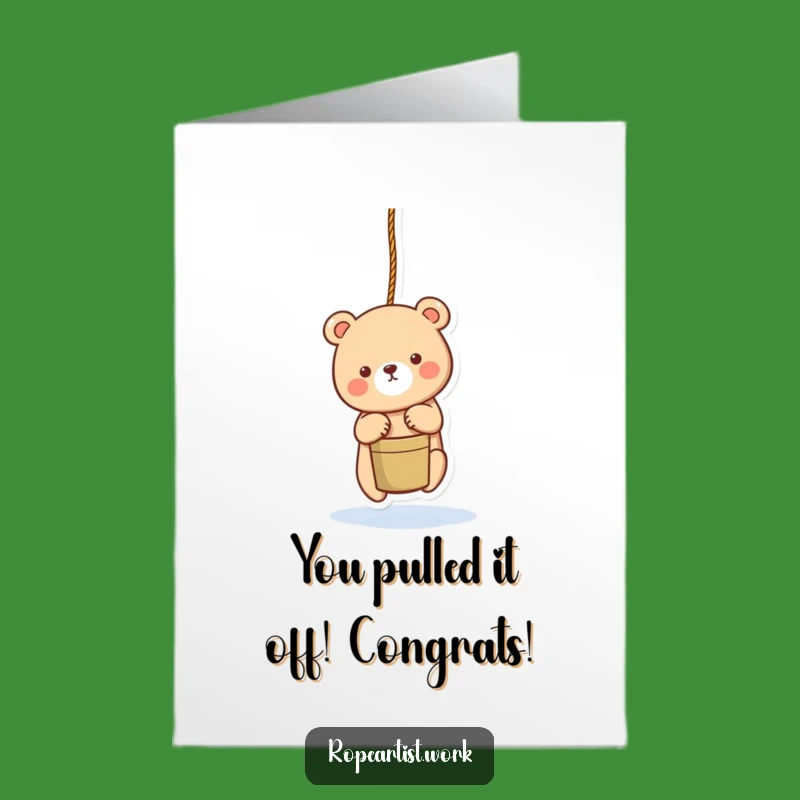 Free Printable Congrats Card: Bear Bucket Delivery, Downloadable & Cheerful Gift