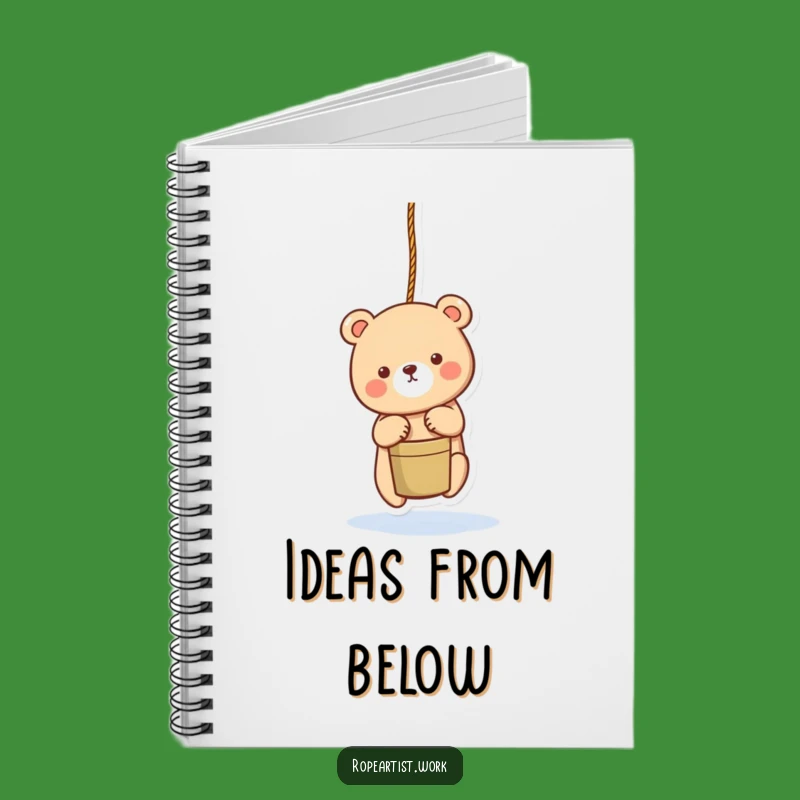 Funny Bear Notebook - Adorable Rope Journal, Cute Gift for Students