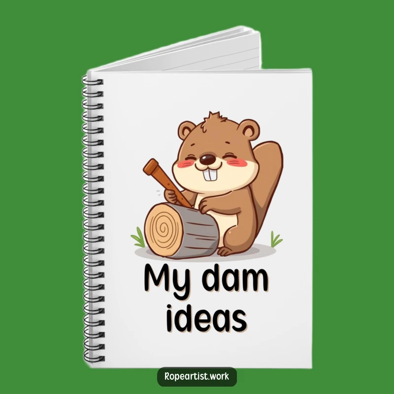 Funny Kawaii Beaver Notebook: Cheerful Sawyer Journal Gift