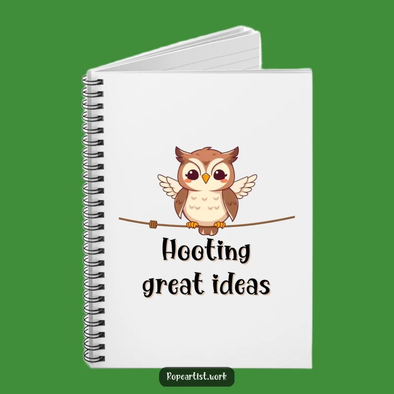 Funny Owl Notebook - Smiling Tightrope Journal, Perfect Gift for Students