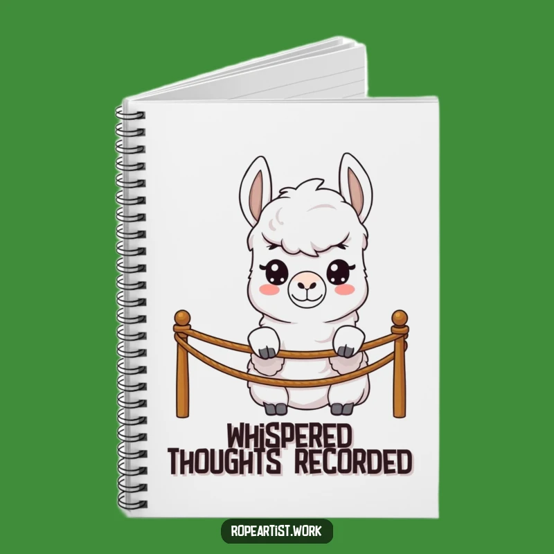 Funny Llama Notebook - Shy Peeking Journal, Cute Gift for Students
