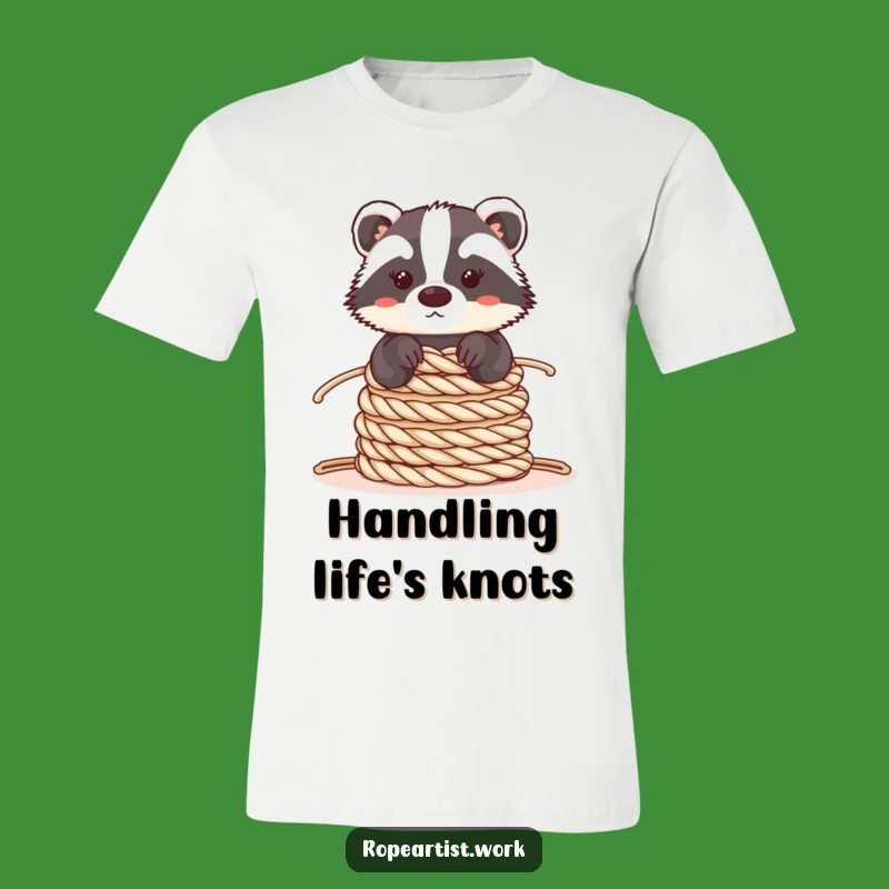 Funny Kawaii Badger T-Shirt: Balanced Acrobat for a Great Funny Gift Tee