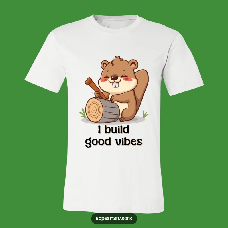 Funny Kawaii Beaver T-Shirt: Enthusiastic Sawyer Tee Gift