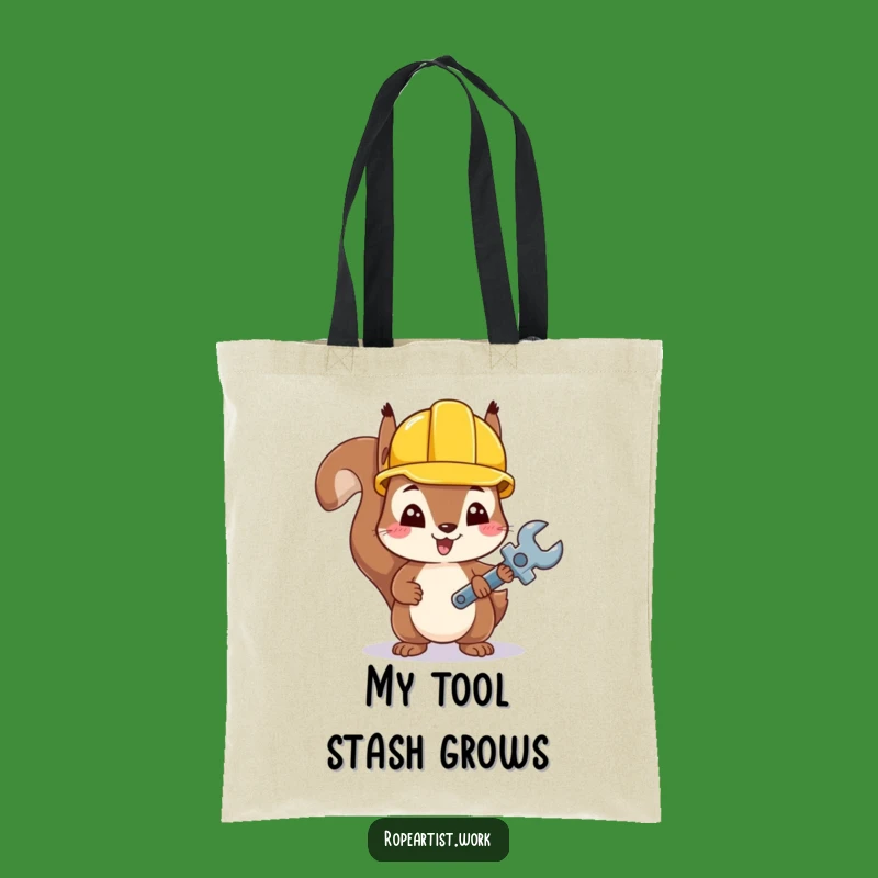 Funny Kawaii Squirrel Tote Bag: Tool Carrier Gift